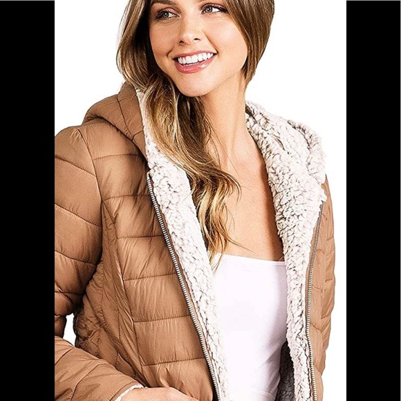Love Tree Camel Beige Reversible Sherpa 